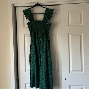 Hill House Home Ellie Nap Dress - Emerald Trellis - great condition - size Large